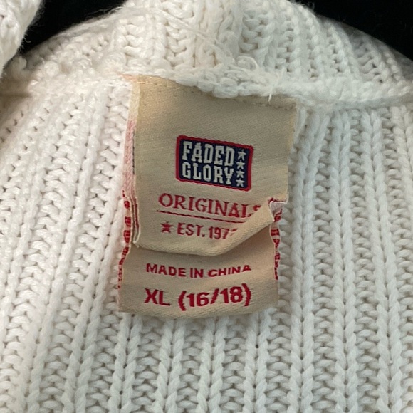 Faded Glory Women's Ivory Hooded Cardigan - Picture 14 of 16